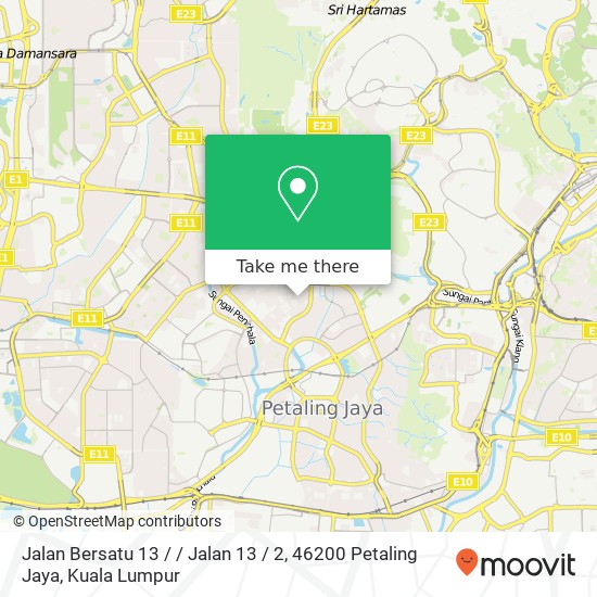 Peta Jalan Bersatu 13 / / Jalan 13 / 2, 46200 Petaling Jaya