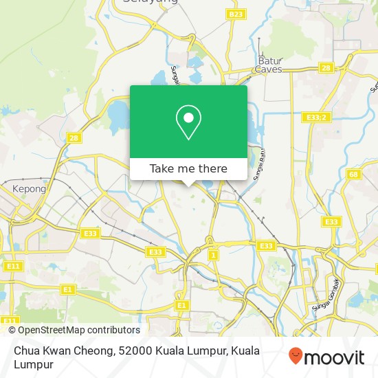 Peta Chua Kwan Cheong, 52000 Kuala Lumpur
