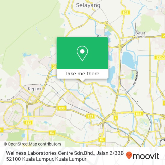 Wellness Laboratories Centre Sdn.Bhd., Jalan 2 / 33B 52100 Kuala Lumpur map