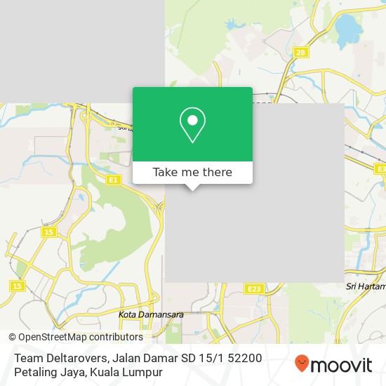 Team Deltarovers, Jalan Damar SD 15 / 1 52200 Petaling Jaya map