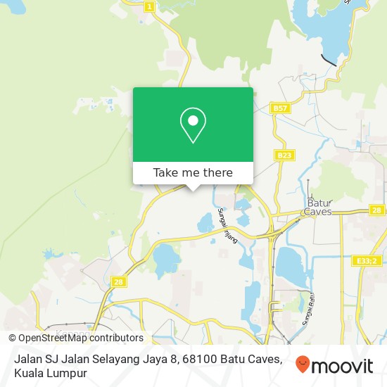 Peta Jalan SJ Jalan Selayang Jaya 8, 68100 Batu Caves