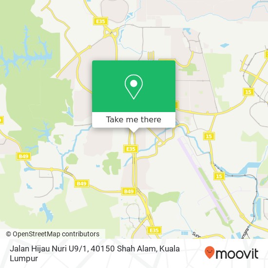 Jalan Hijau Nuri U9 / 1, 40150 Shah Alam map