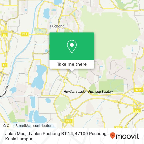 Jalan Masjid Jalan Puchong BT 14, 47100 Puchong map