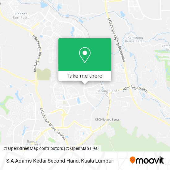 Peta S A Adams Kedai Second Hand