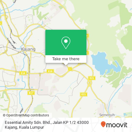 Essential Amity Sdn. Bhd., Jalan KP 1 / 2 43000 Kajang map