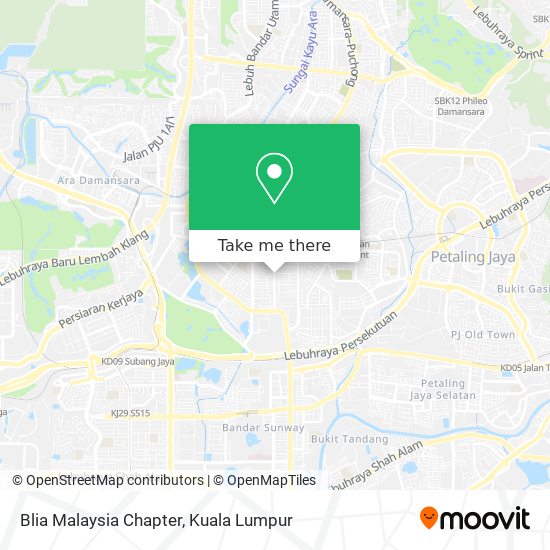 Blia Malaysia Chapter map