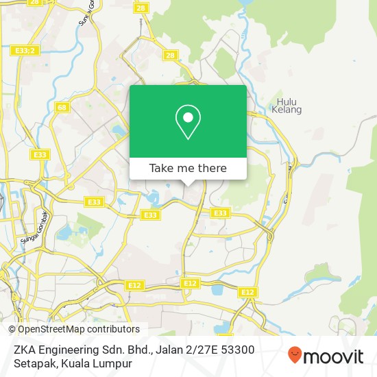 ZKA Engineering Sdn. Bhd., Jalan 2 / 27E 53300 Setapak map