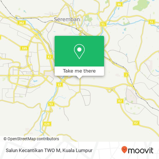 Salun Kecantikan TWO M map