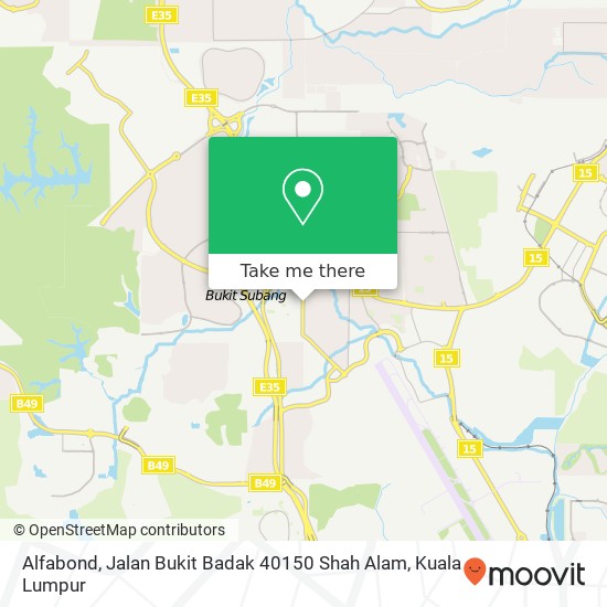 Alfabond, Jalan Bukit Badak 40150 Shah Alam map