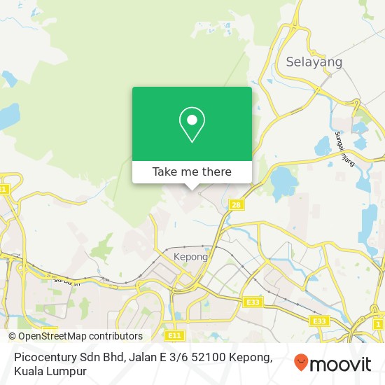 Picocentury Sdn Bhd, Jalan E 3 / 6 52100 Kepong map