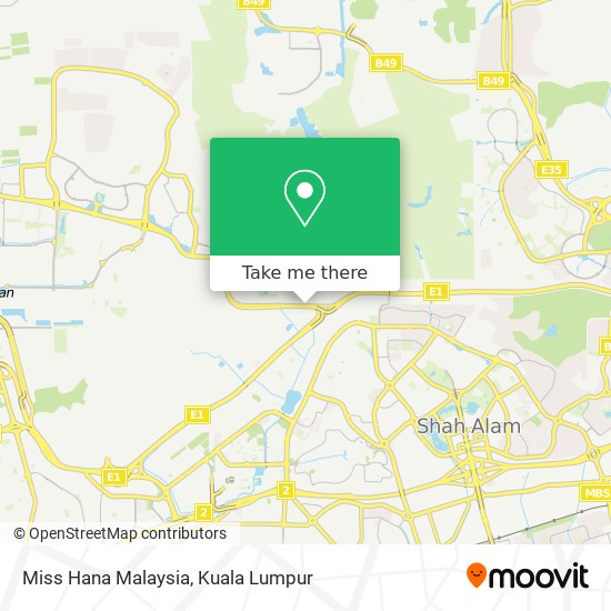 Miss Hana Malaysia map