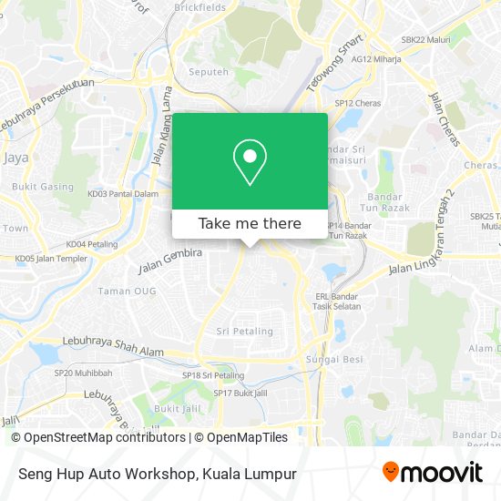 Peta Seng Hup Auto Workshop