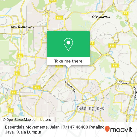 Essentials Movements, Jalan 17 / 147 46400 Petaling Jaya map