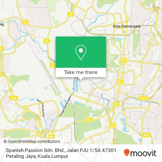 Spanish Passion Sdn. Bhd., Jalan PJU 1 / 5A 47301 Petaling Jaya map