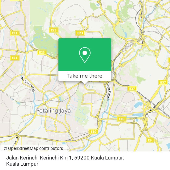 Peta Jalan Kerinchi Kerinchi Kiri 1, 59200 Kuala Lumpur