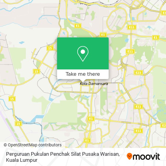 Perguruan Pukulan Penchak Silat Pusaka Warisan map