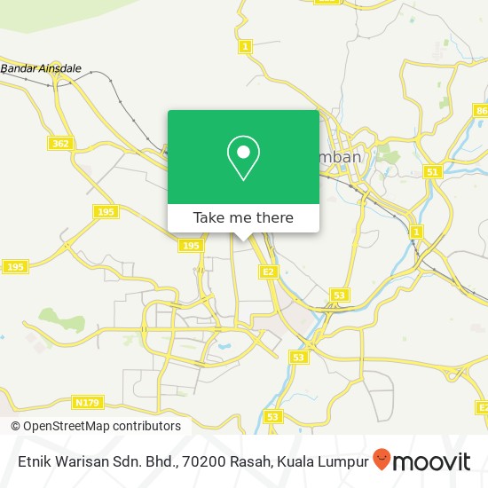 Etnik Warisan Sdn. Bhd., 70200 Rasah map