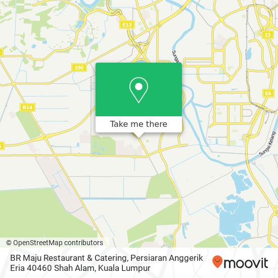 Peta BR Maju Restaurant & Catering, Persiaran Anggerik Eria 40460 Shah Alam