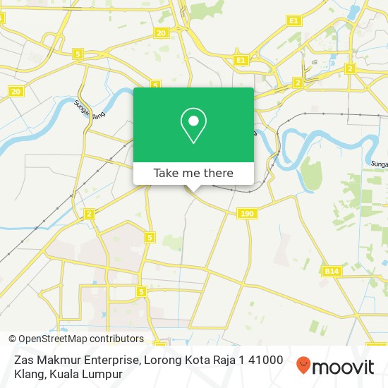 Peta Zas Makmur Enterprise, Lorong Kota Raja 1 41000 Klang