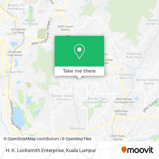 H. K. Locksmith Enterprise map