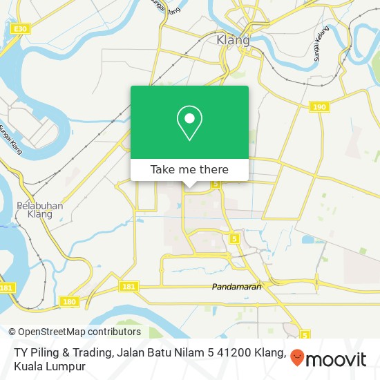 TY Piling & Trading, Jalan Batu Nilam 5 41200 Klang map