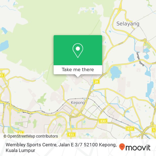 Peta Wembley Sports Centre, Jalan E 3 / 7 52100 Kepong