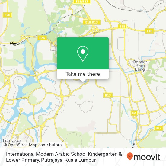 International Modern Arabic School Kindergarten & Lower Primary, Putrajaya map