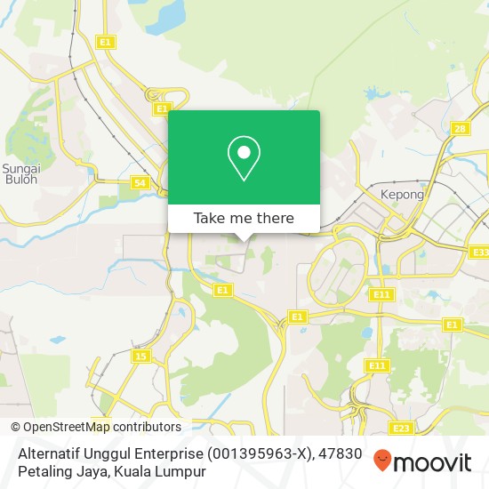 Alternatif Unggul Enterprise (001395963-X), 47830 Petaling Jaya map