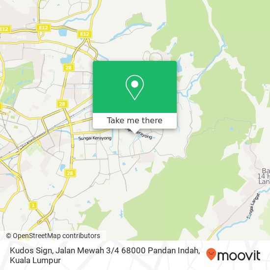 Kudos Sign, Jalan Mewah 3 / 4 68000 Pandan Indah map