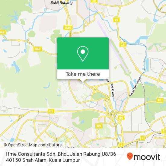 Ifme Consultants Sdn. Bhd., Jalan Rabung U8 / 36 40150 Shah Alam map