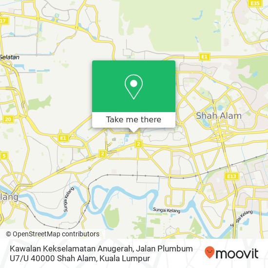 Kawalan Kekselamatan Anugerah, Jalan Plumbum U7 / U 40000 Shah Alam map