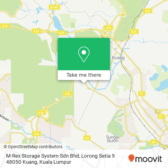 Peta M-Rex Storage System Sdn Bhd, Lorong Setia 9 48050 Kuang