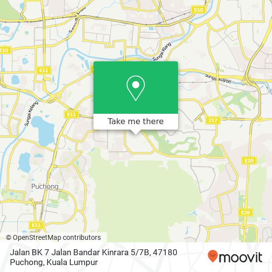 Peta Jalan BK 7 Jalan Bandar Kinrara 5 / 7B, 47180 Puchong