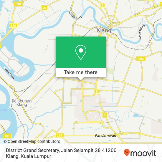 Peta District Grand Secretary, Jalan Selampit 28 41200 Klang