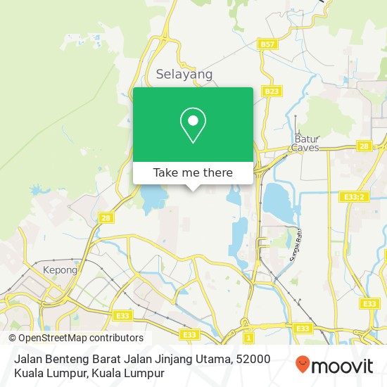 Jalan Benteng Barat Jalan Jinjang Utama, 52000 Kuala Lumpur map