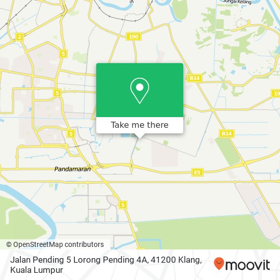 Peta Jalan Pending 5 Lorong Pending 4A, 41200 Klang