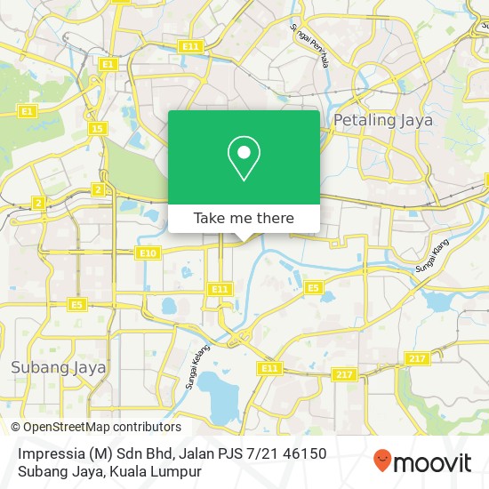Impressia (M) Sdn Bhd, Jalan PJS 7 / 21 46150 Subang Jaya map