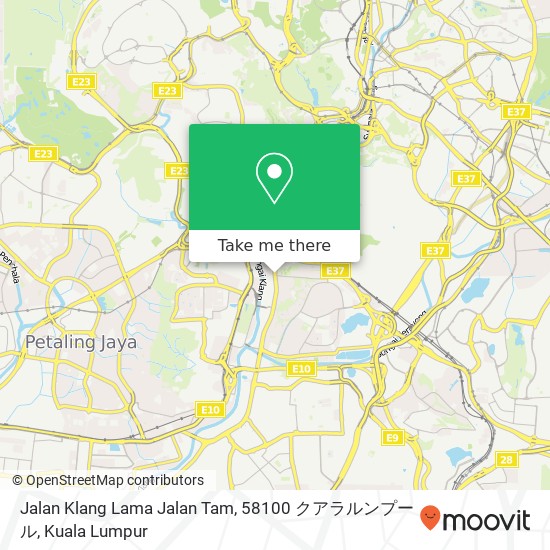 Jalan Klang Lama Jalan Tam, 58100 クアラルンプール map