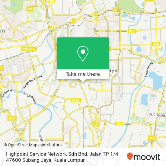 Highpoint Service Network Sdn Bhd, Jalan TP 1 / 4 47600 Subang Jaya map