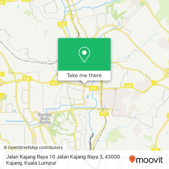 Peta Jalan Kajang Raya 10 Jalan Kajang Raya 3, 43000 Kajang