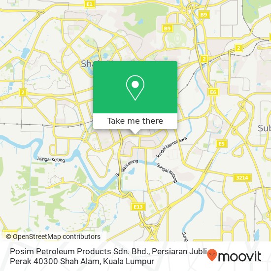 Peta Posim Petroleum Products Sdn. Bhd., Persiaran Jubli Perak 40300 Shah Alam
