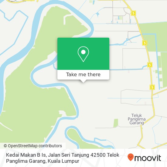 Kedai Makan B Is, Jalan Seri Tanjung 42500 Telok Panglima Garang map
