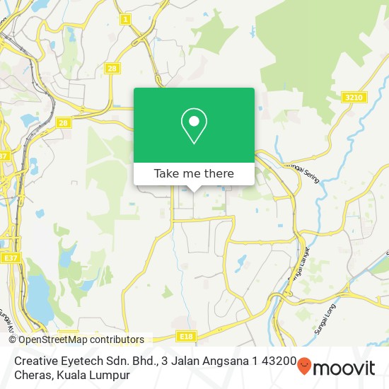 Creative Eyetech Sdn. Bhd., 3 Jalan Angsana 1 43200 Cheras map