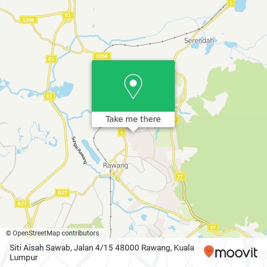 Peta Siti Aisah Sawab, Jalan 4 / 15 48000 Rawang