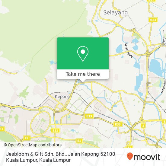 Jesbloom & Gift Sdn. Bhd., Jalan Kepong 52100 Kuala Lumpur map