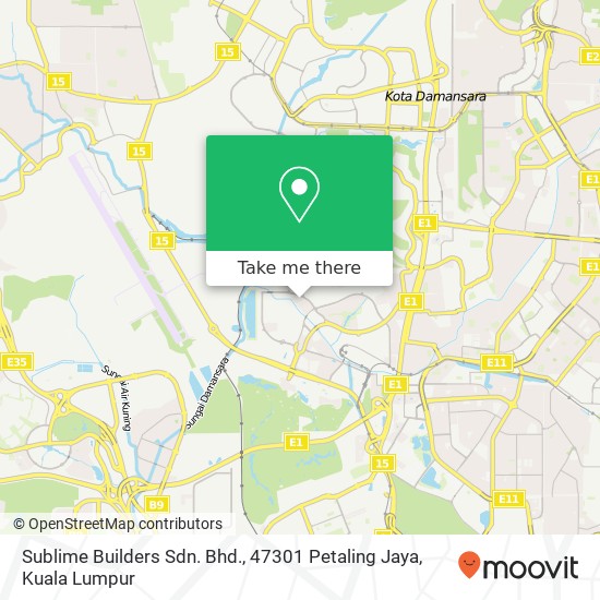 Peta Sublime Builders Sdn. Bhd., 47301 Petaling Jaya