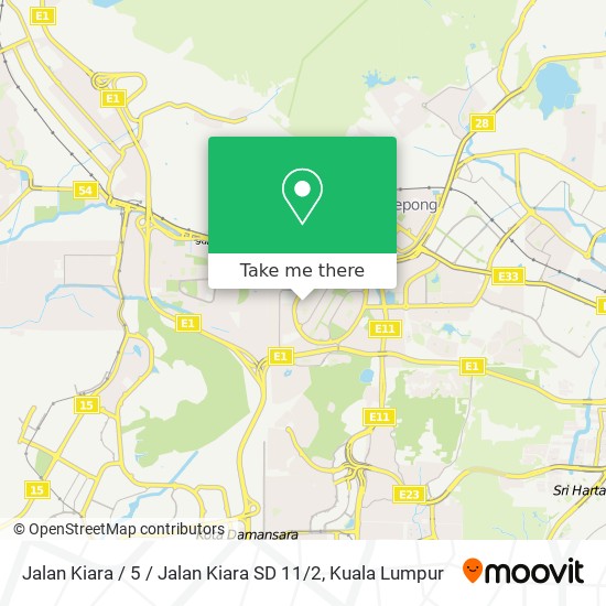 Jalan Kiara / 5 / Jalan Kiara SD 11 / 2 map