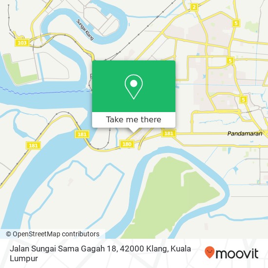 Peta Jalan Sungai Sama Gagah 18, 42000 Klang