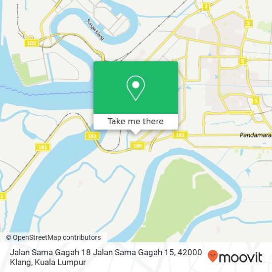 Peta Jalan Sama Gagah 18 Jalan Sama Gagah 15, 42000 Klang
