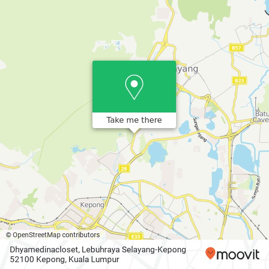 Dhyamedinacloset, Lebuhraya Selayang-Kepong 52100 Kepong map
